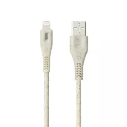Câble Lightning/USB A biosourcé avec 30% de matières recyclées - 2m - Packaging écoconçu