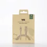 Câble Lightning/USB A biosourcé avec 30% de matières recyclées - 2m - Packaging écoconçu