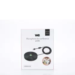 Microphone USB, design compact en métal, buton muet intégré, LED indicatif, plug&play, compatible avec tous les systèmes…