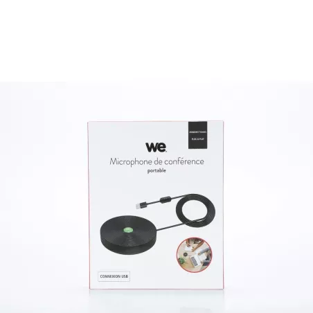 Microphone USB, design compact en métal, buton muet intégré, LED indicatif, plug&play, compatible avec tous les systèmes…