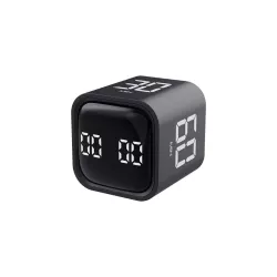 Minuteur à gravité, 4 temps pré-définies, rechargeable, noir
