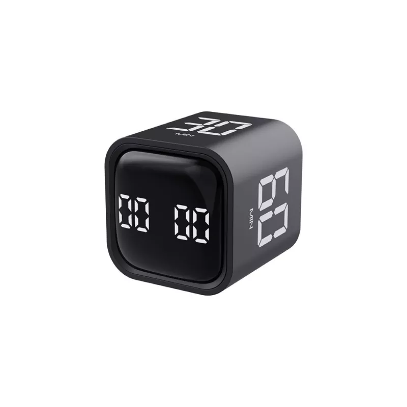 Minuteur à gravité, 4 temps pré-définies, rechargeable, noir