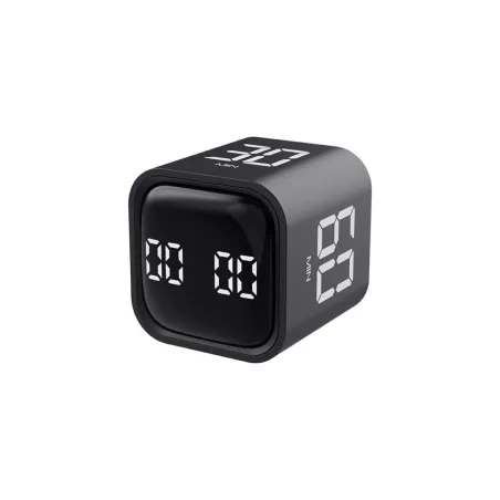 Minuteur à gravité, 4 temps pré-définies, rechargeable, noir