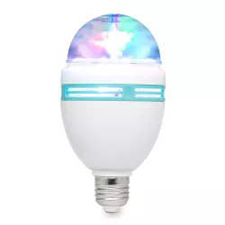 Nirvana Mini Lampe à LED Rouge, vert et bleu, 3W, Auto 3 LEDs avec effet rotatif E27, durée de vie 50000h, WE
