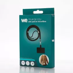 WE Tour de cou PAD UNIVERSEL 1 accroche Noir
