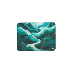 WE POP Pack Tapis de souris design vert vallée : 200x140x3mm + souris optique sans-fil 2.4 GHz