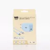 WE POP Pack Chargeur secteur + Câble USB-C/Lightning Bleu : Chargeur secteur Bleu PD 20W port USB-C - Câble USB-C/Lightning…
