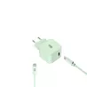 WE POP Pack Chargeur secteur + Câble USB-C/Lightning Vert : Chargeur secteur vert PD 20W port USB-C - Câble USB-C/Lightning…