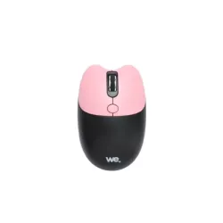 WE POP Pack clavier + souris sans-fil chat 2.4Ghz, récepteur USB + adapteur USB-C, 84 touches, piles incluses, noir et rose