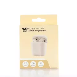 WE POP Coque silicone souple Airpods 2ème génération - COLORIS BLANC