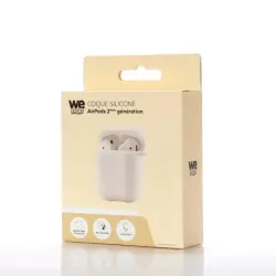 WE POP Coque silicone souple Airpods 2ème génération - COLORIS BLANC