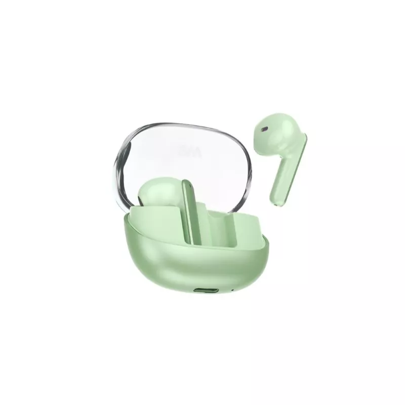 Ecouteurs WE POP MYRA sans-fil, coque irisée, vert