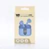 Ecouteurs sans-fil avec indicateur de charge AURA, Bluetooth, batterie intégrée 40mAh, Boitier de recharge 400mAh, ANC, bleu