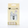 Ecouteurs sans-fil avec indicateur de charge AURA, Bluetooth, batterie intégrée 40mAh, Boitier de recharge 400mAh, ANC, blanc
