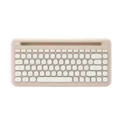 WE POP Clavier Bluetooth universel avec fonction support pour tablette/smartphone - coloris beige