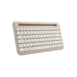 WE POP Clavier Bluetooth universel avec fonction support pour tablette/smartphone - coloris beige