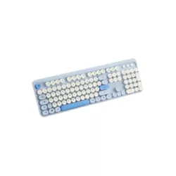 WE POP Pack clavier + souris sans fil: coloris Bleu - Connexion 2.4Ghz - avec pavé numérique - piles incluses