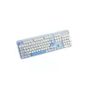 WE POP Pack clavier + souris sans fil: coloris Bleu - Connexion 2.4Ghz - avec pavé numérique - piles incluses
