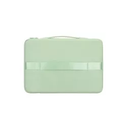 WE POP Housse PC jusqu'à 15.6'' Verte : Poignée de transports, attache arrière pour valise, poche frontale pour rangement avec…