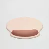 WE POP Tapis de souris avec repose poignet bi-color beige: matière tissu - tapis beige - repose poignet marron