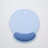 WE POP Tapis de souris avec repose poignet bi-color Bleu: matière tissu - tapis bleu ciel - repose poignet bleu foncé