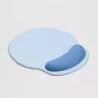 WE POP Tapis de souris avec repose poignet bi-color Bleu: matière tissu - tapis bleu ciel - repose poignet bleu foncé