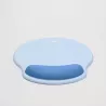 WE POP Tapis de souris avec repose poignet bi-color Bleu: matière tissu - tapis bleu ciel - repose poignet bleu foncé
