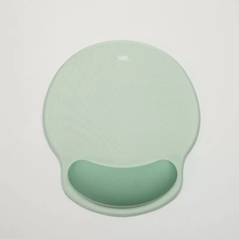 WE POP Tapis de souris avec repose poignet bi-color Vert: matière tissu - tapis vert clair - repose poignet vert foncé
