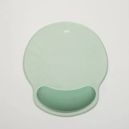 WE POP Tapis de souris avec repose poignet bi-color Vert: matière tissu - tapis vert clair - repose poignet vert foncé