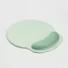 WE POP Tapis de souris avec repose poignet bi-color Vert: matière tissu - tapis vert clair - repose poignet vert foncé