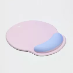 WE POP Tapis de souris avec repose poignet bi-color Violet: matière tissu - tapis violet clair - repose poignet violet foncé
