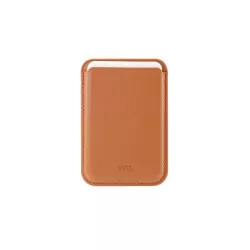 WE Porte cartes magnétique compatible magsafe Marron - Rangement jusqu'à 2 cartes - à mettre directement au dos de son iPhone
