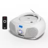 Lecteur Radio CD-USB(MP3)-Bluetooth avec télécommande, 2*2W Blanc