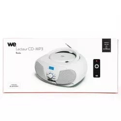 Lecteur Radio CD-USB(MP3)-Bluetooth avec télécommande, 2*2W Blanc