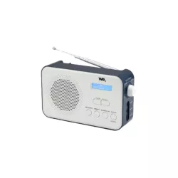 Radio portable DAB+/DAB/FM, double alarme, écran LCD, batterie rechargeable de 2000mAh Luminosité réglable, antenne…