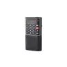 RADIO DE POCHE rechargeable FM, lecteur de carte micro SD RMS 3W, prise casque Noir