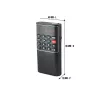 RADIO DE POCHE rechargeable FM, lecteur de carte micro SD RMS 3W, prise casque Noir