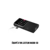 RADIO DE POCHE rechargeable FM, lecteur de carte micro SD RMS 3W, prise casque Noir