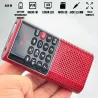 RADIO DE POCHE rechargeable FM, lecteur de carte micro SD RMS 3W, prise casque Rouge