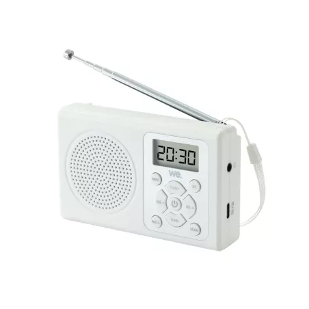 Radio FM à piles (non incluses), blanc