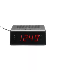Radio réveil FM , Dual alarme avec fonction snooze, l'écran LCD de 0.9'' , adaptateur secteur inclus