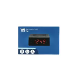 Radio réveil FM , Dual alarme avec fonction snooze, l'écran LCD de 0.9'' , adaptateur secteur inclus