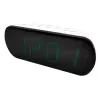 Radio réveil grand affichage écran 1.8'', Radio FM , Dual alarme, led vert 1 port USB intégré pour la charge blanc