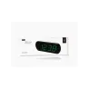 Radio réveil grand affichage écran 1.8'', Radio FM , Dual alarme, led vert 1 port USB intégré pour la charge blanc