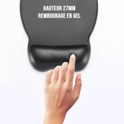Tapis de souris avec repose-poignet rembourrage en gel base antidéparante