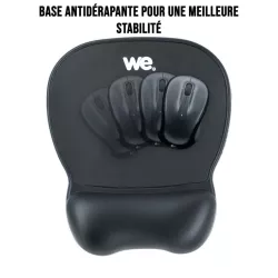 Tapis de souris avec repose-poignet rembourrage en gel base antidéparante