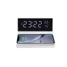Réveil avec chargeur induction à 15W max, double alarme, lumiosité réglable, 1 port USB pour la charge, affichage l'heure, la…