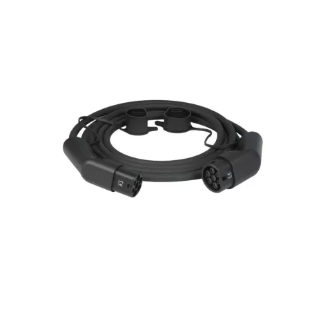 Câble de recharge pour les voitures électriques, type T2, monophasé 32A/7,2kW, IP54, longueur de 5m, noir