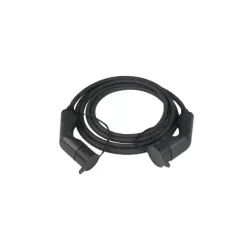 Câble de recharge pour les voitures électriques, type T2, monophasé 32A/7,2kW, IP54, longueur de 5m, noir