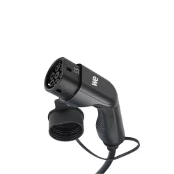 Câble de recharge pour les voitures électriques, type T2, monophasé 32A/7,2kW, IP54, longueur de 5m, noir